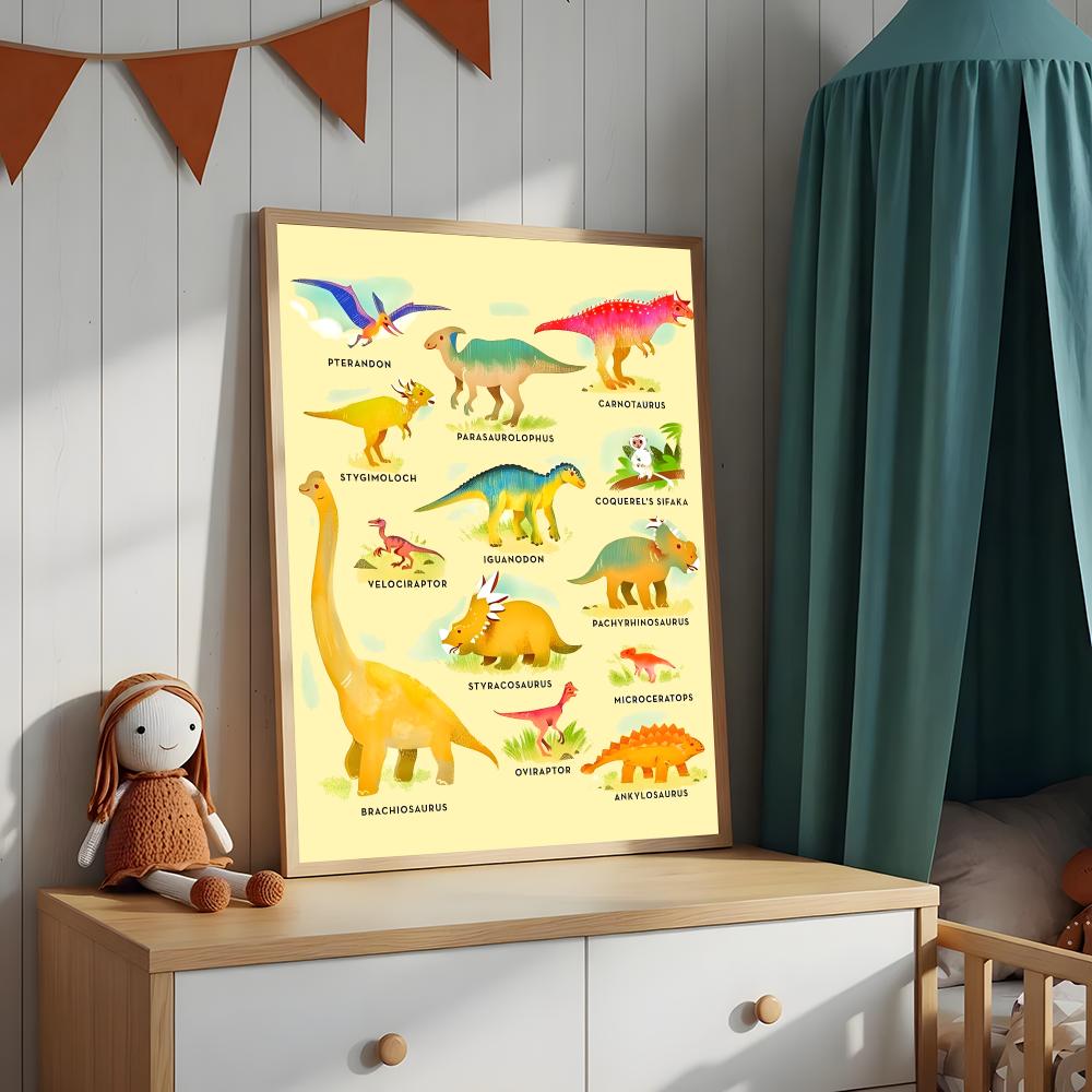 Art Dinosaur Names Chart Poste - đánh giá và giá Kids Education Name